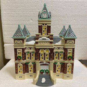 Dept 56 County Courthouse Snow Village Lighted Christmas Building From 1989